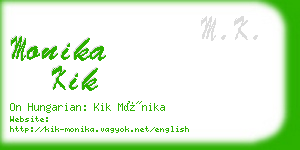 monika kik business card